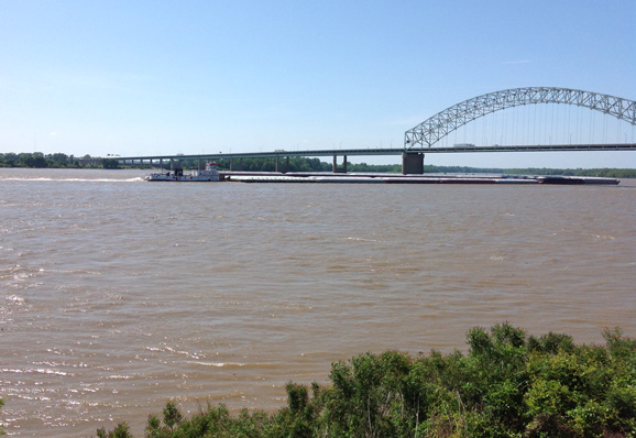 Mississippi river at Mud Island, Memphis, Tennessee