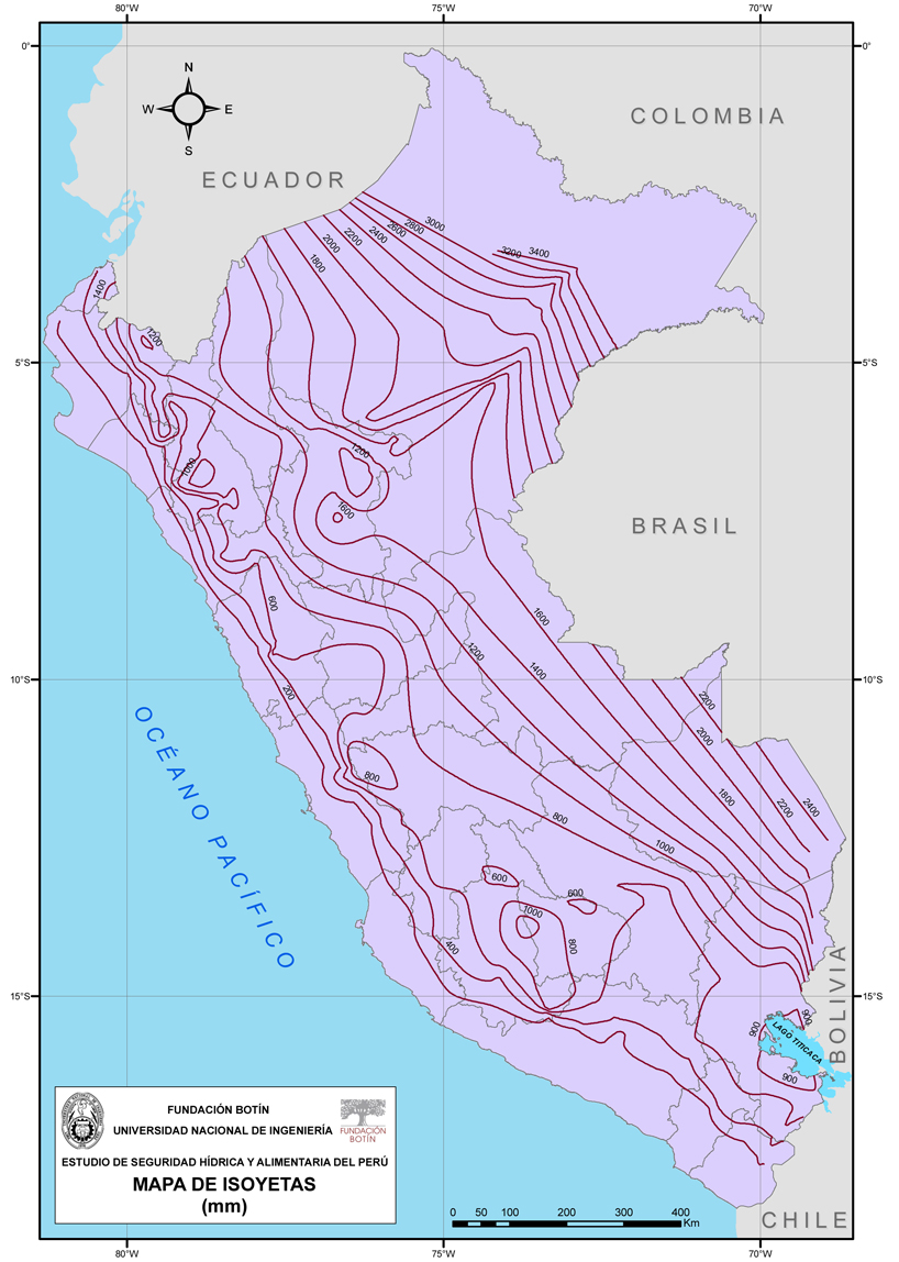 Mapa del departamento de Huanuco, Peru