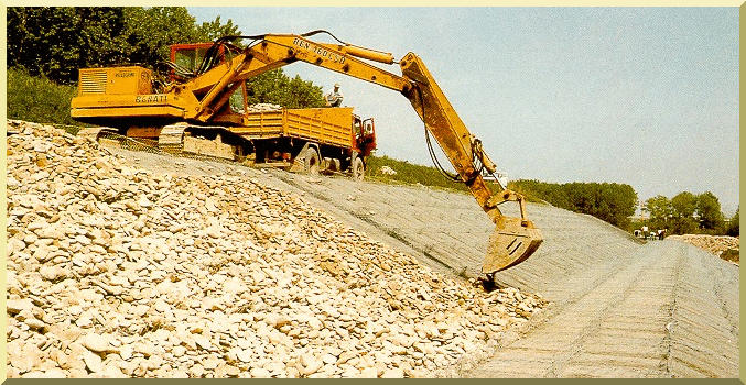 Filling the units with rocks