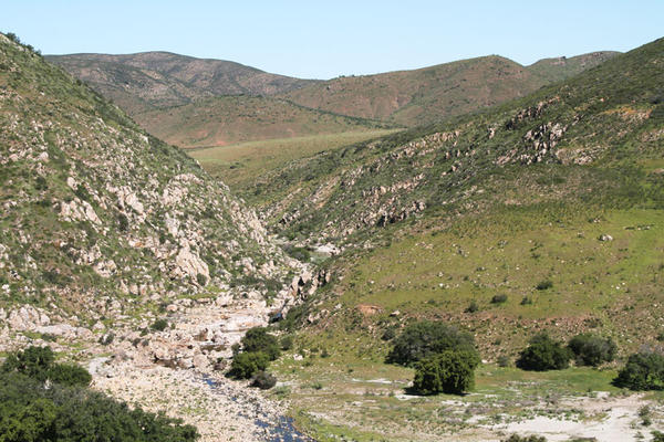 Cañon Santa Rosa I visto desde aguas arriba.