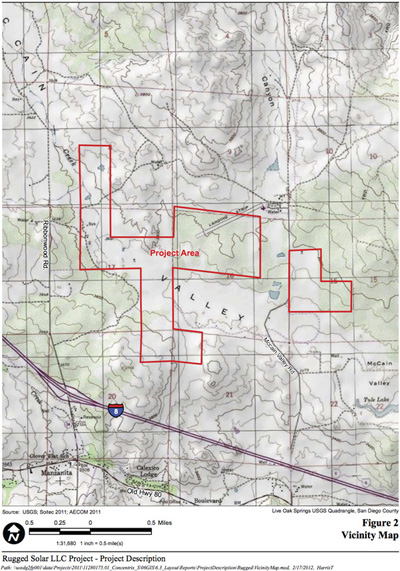 Location of Rugged Solar Farm