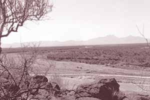 The Santa Cruz river,
south of Tucson, Arizona, c. 1989.