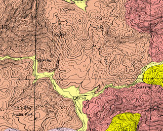 Geologic map of the confluence of Thompson Creek with Sycamore Creek