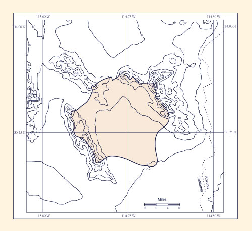 Drainage area of McCoy Wash, in Southeastern California 