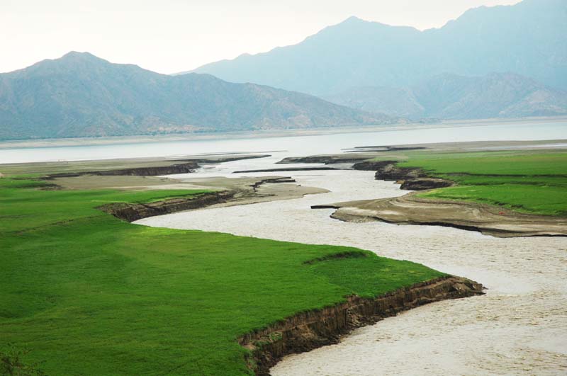 Sediment deposition at tail of reservoir