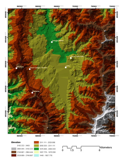 Aerial  view of the Loja valley.