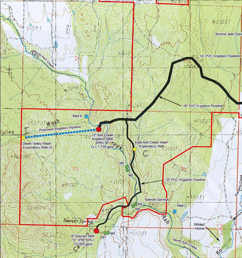 Vicinity of Sawyer Spring and Ash Creek, near New Harmony, Utah