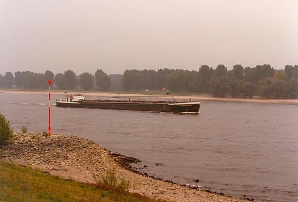 River Rhine at Dsseldorf, Germany. 