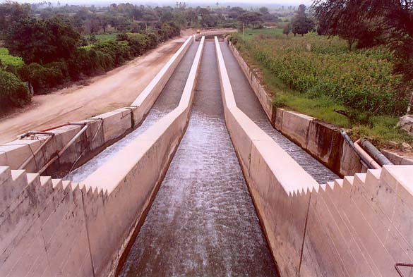 Chute of Taymi Canal, near Posope Alto, Chiclayo, Peru.