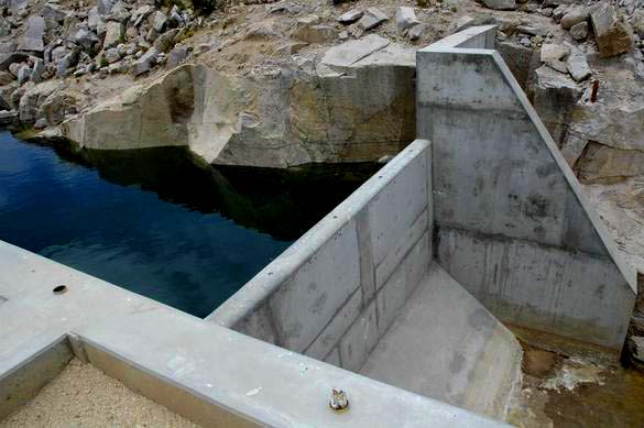 Spillway at Valle Grande dam, Cuajone, Moquegua, Peru