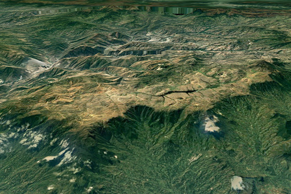 Andean highland plateau, near Frias, Piura, Peru (Google Earth®)