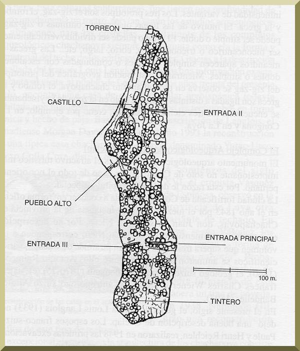 Croquis de la ciudad fortificada